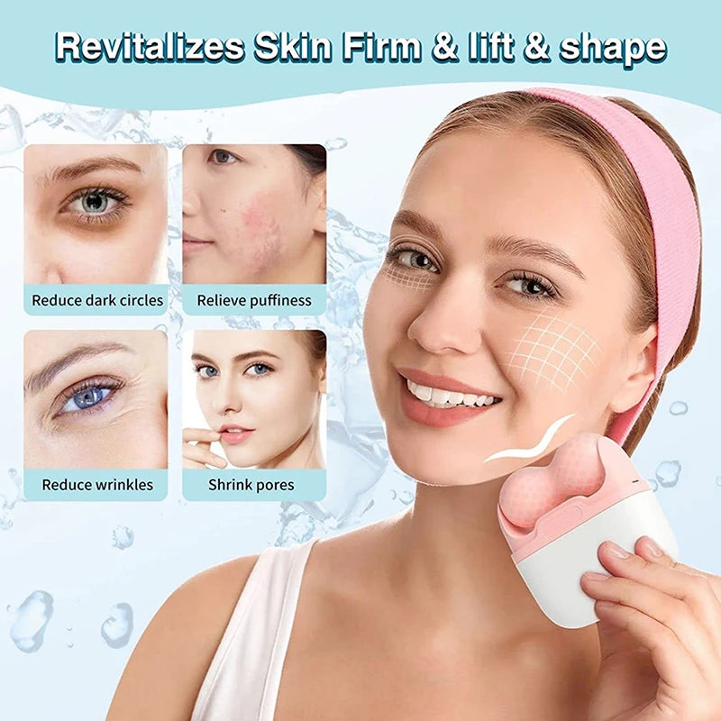 Facial Cold Massage Roller 2 In 1 Ice Roller For Face Eye Pain Relief Skin Care Pain Relief Makeup Care Tool